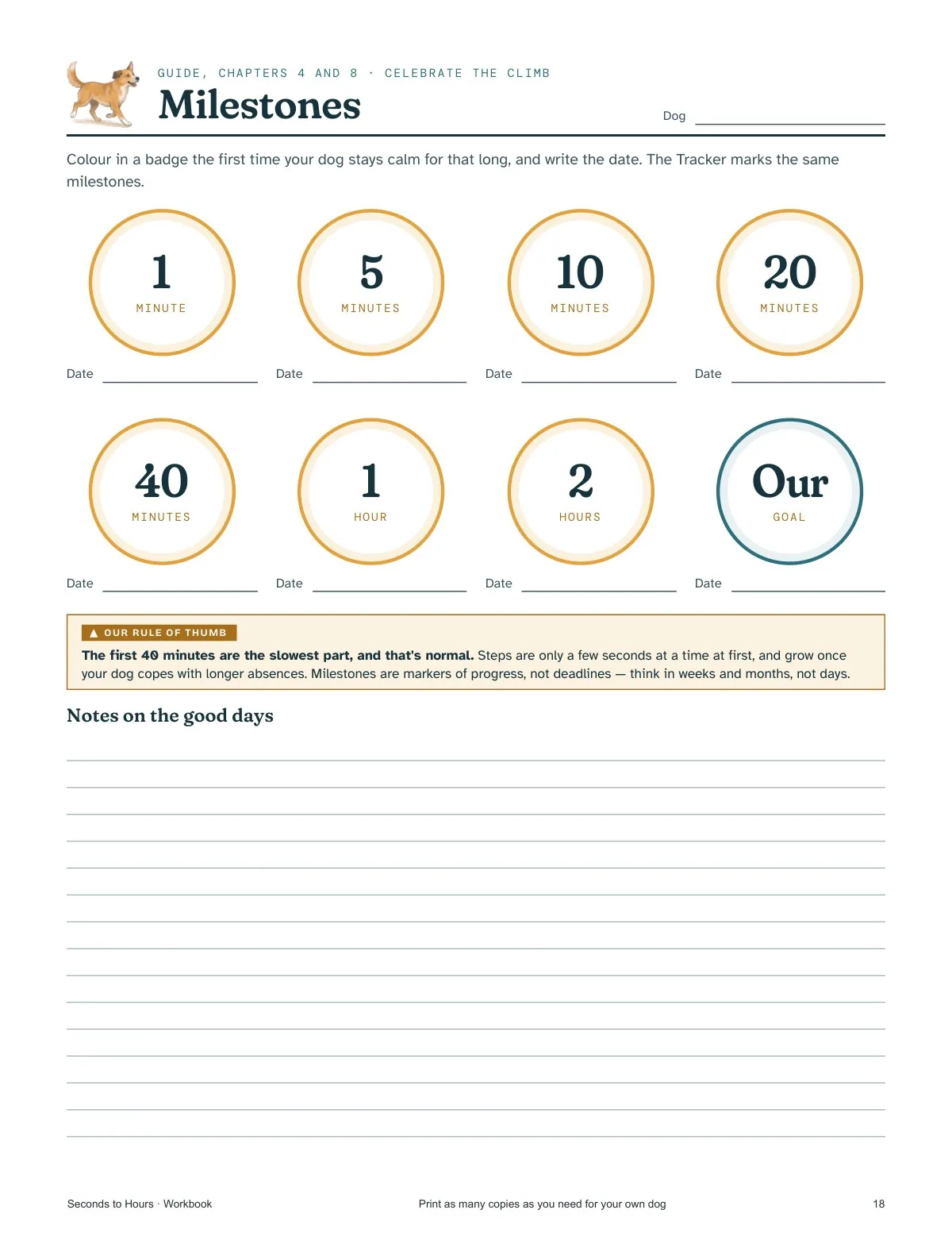 The Workbook: Milestones — real page